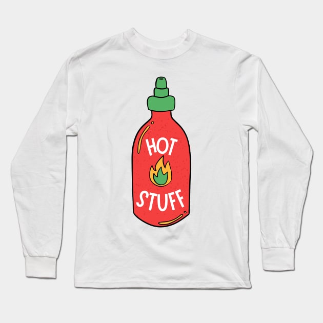 Cute Hot Stuff Long Sleeve T-Shirt by JaunzemsR